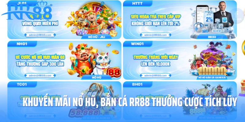 Khuyến mãi nổ hũ RR88 thưởng cược tích lũy